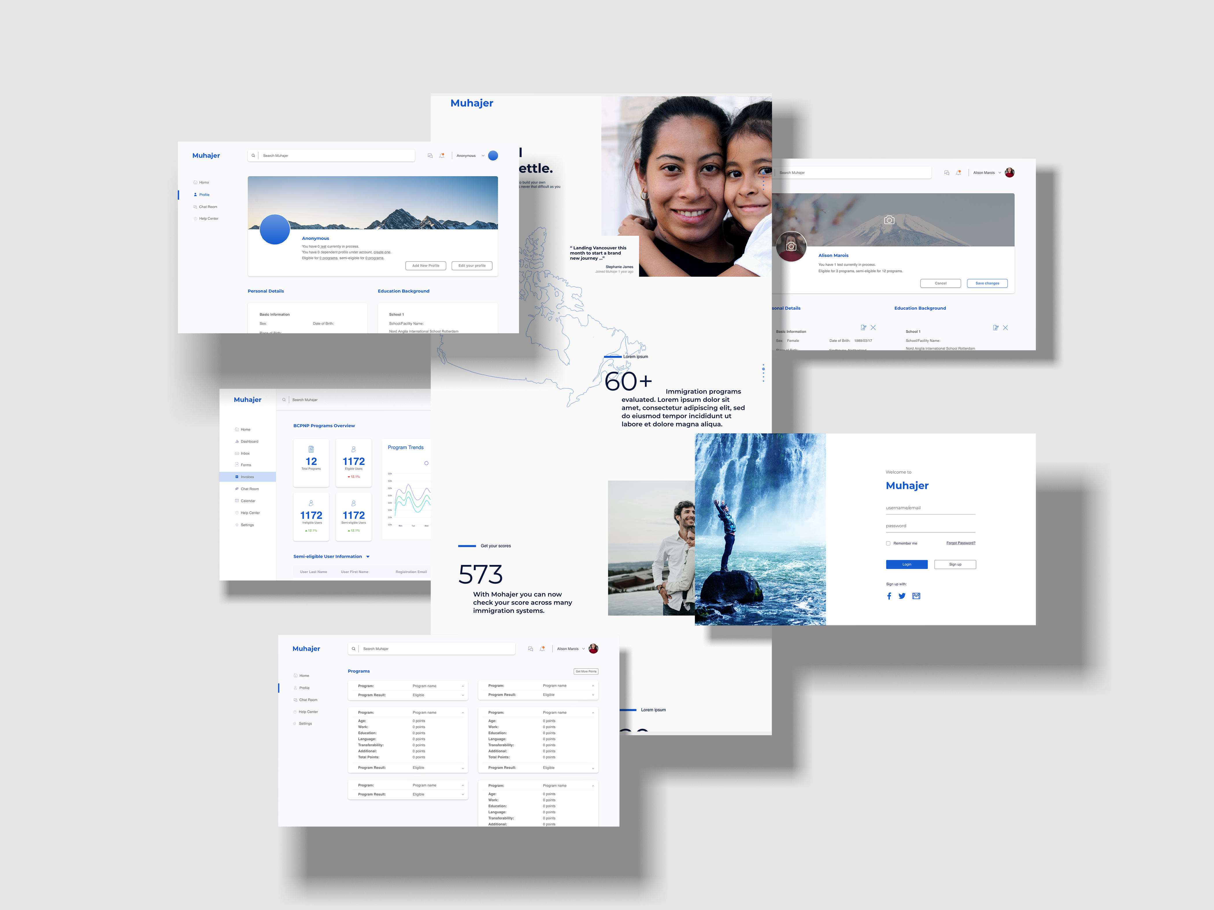 a preview of mipathia website.